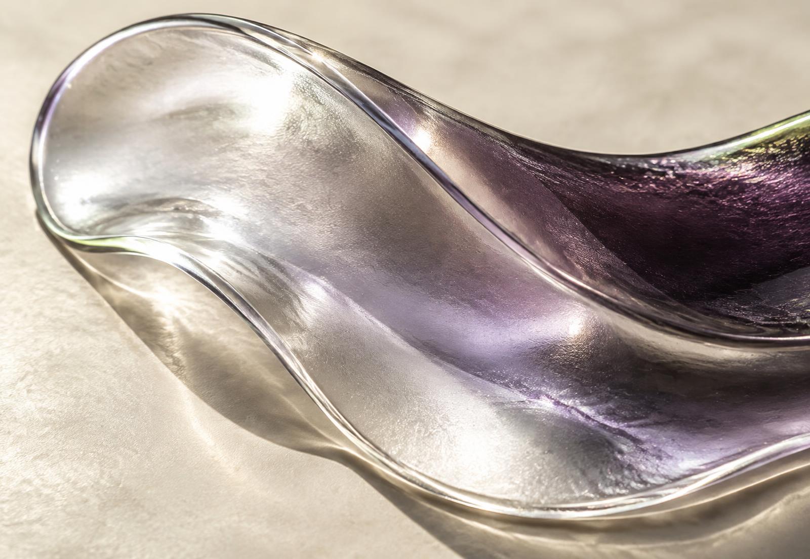 Abstract macro study of translucent LuneFilm material interacting with light